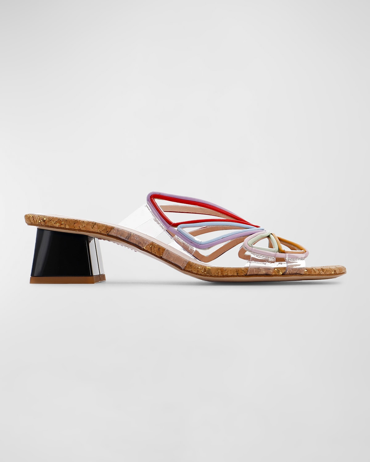 SOPHIA WEBSTER HAVANNA MULTICOLOR BUTTERFLY MULE SANDALS