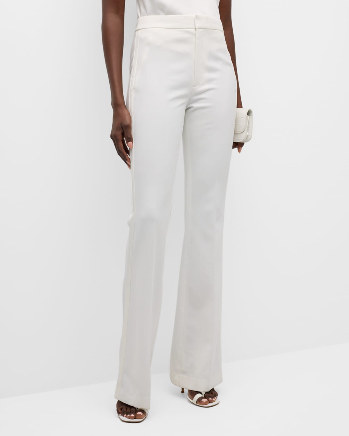 Shop A.l.c Sophie Ii Tailored Flare Pants In Daikon