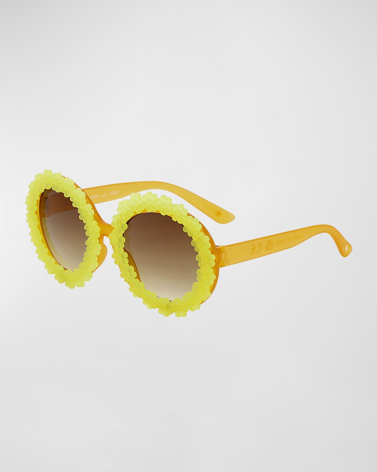 Molo Kids' Girl's Silly Sunglasses In Sour Lemon