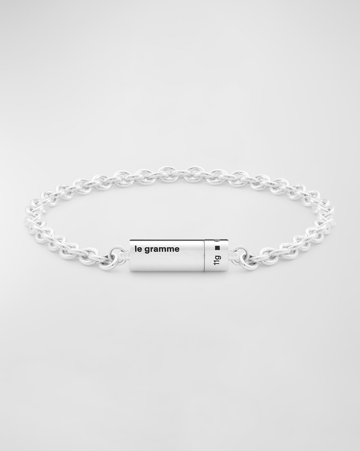 Le Gramme Men's Polished Cable Chain Bracelet In Sterling Silver