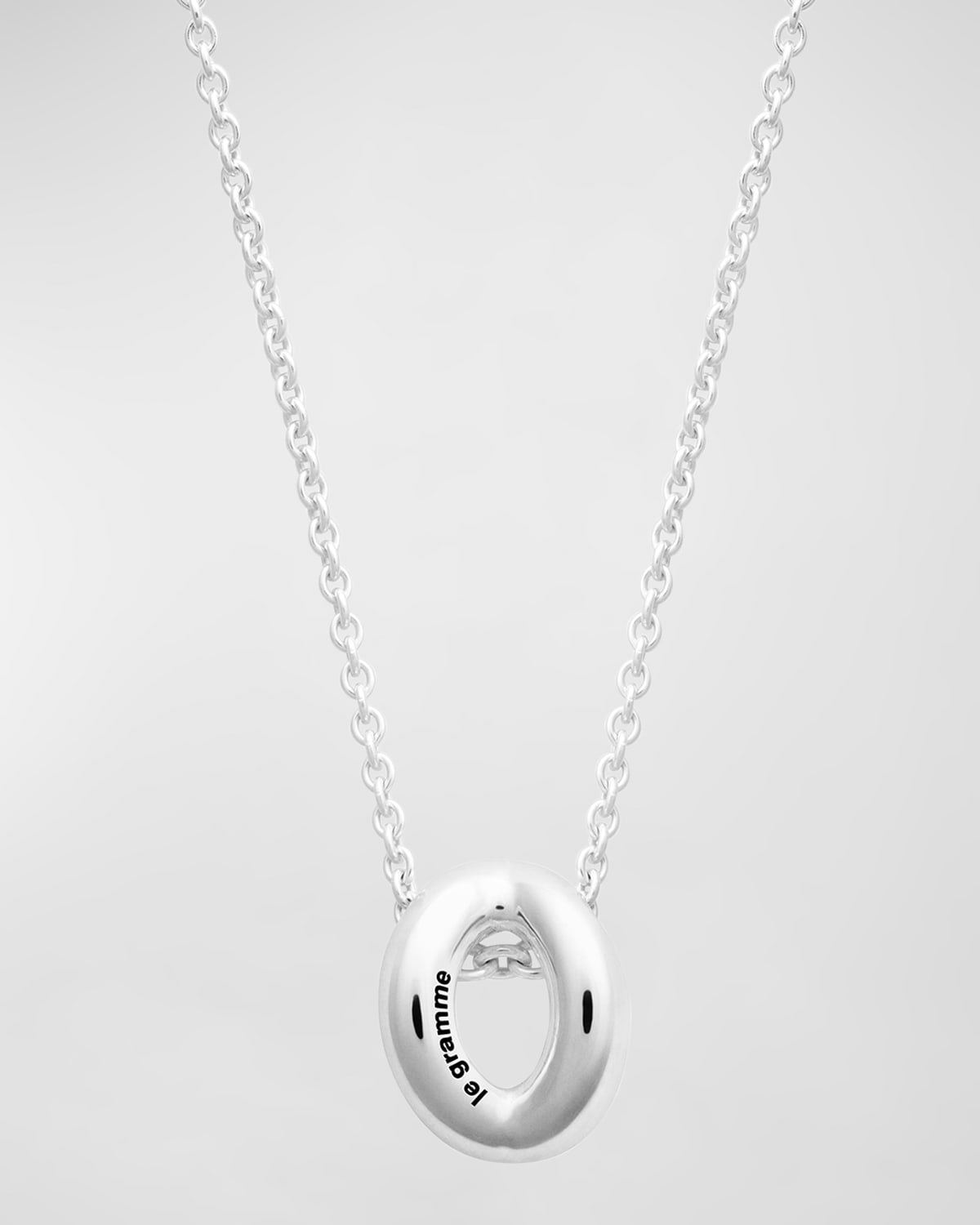 Le Gramme Men's Polished Sterling Silver Entrelacs Pendant