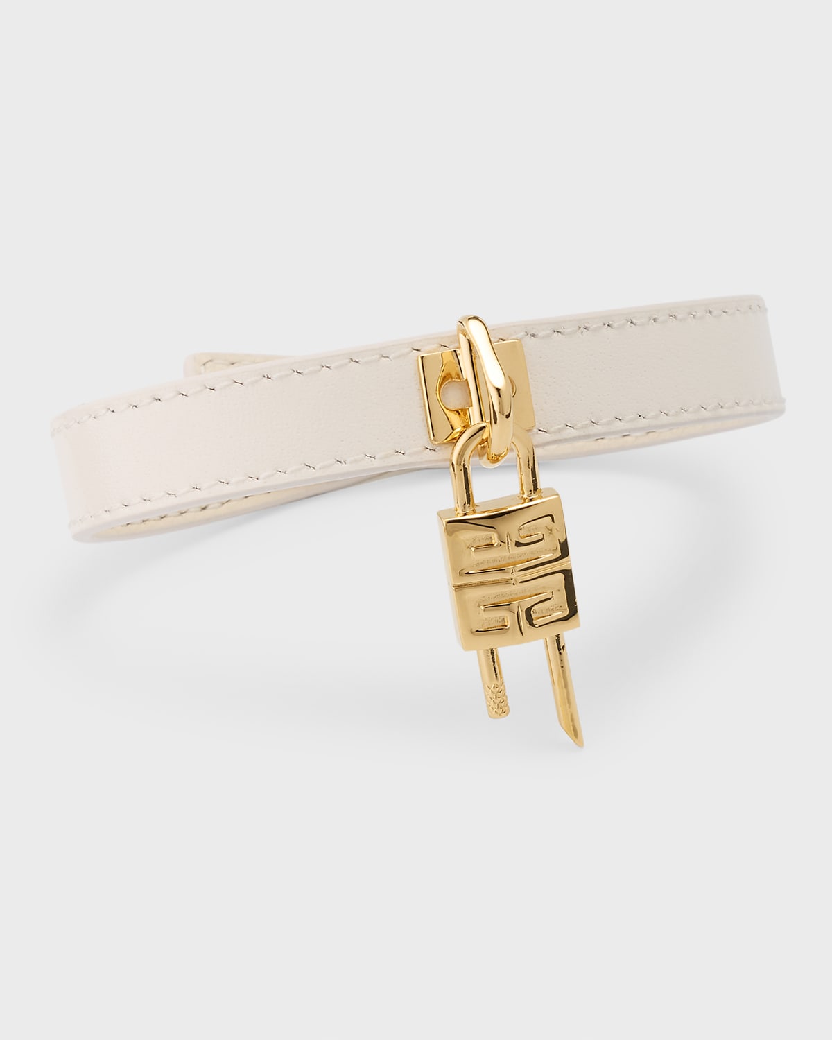 Mini Golden Lock Leather Bracelet