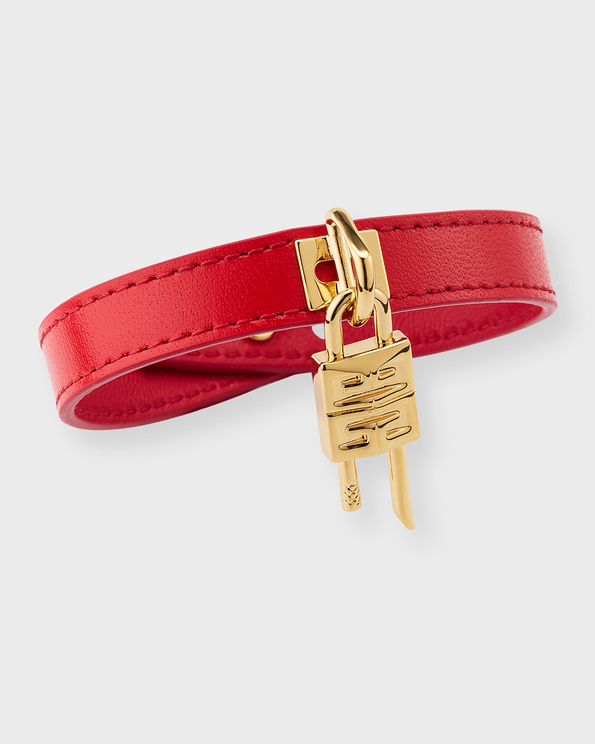 Mini Golden Lock Leather Bracelet