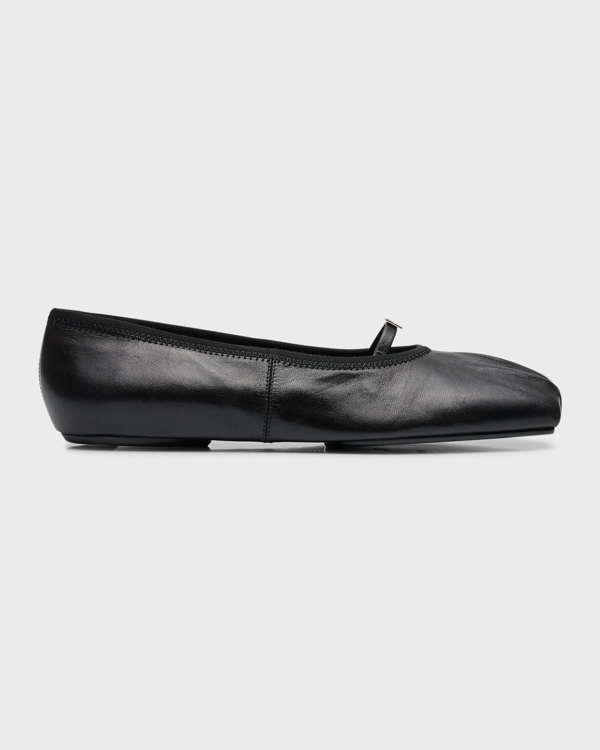 Givenchy 4g-plaque Pleated Ballerina Shoes In Black