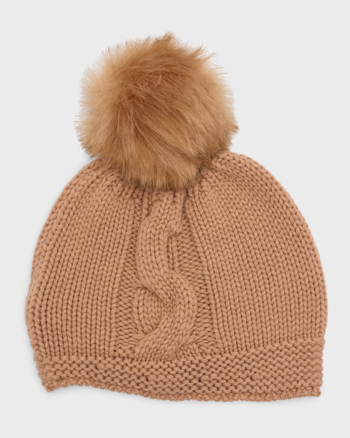 Ginger Cashmere Beanie With Pom