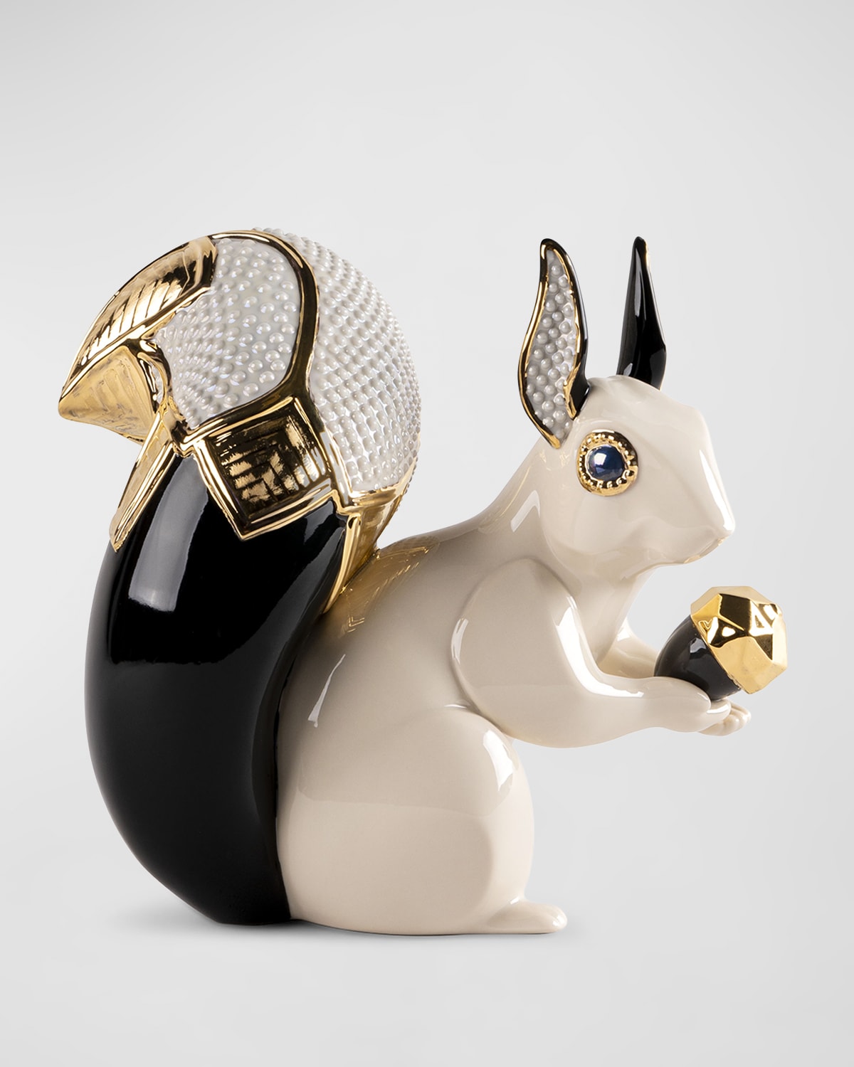 Lladrò Squirrel Jewel Sculpture In Neutral
