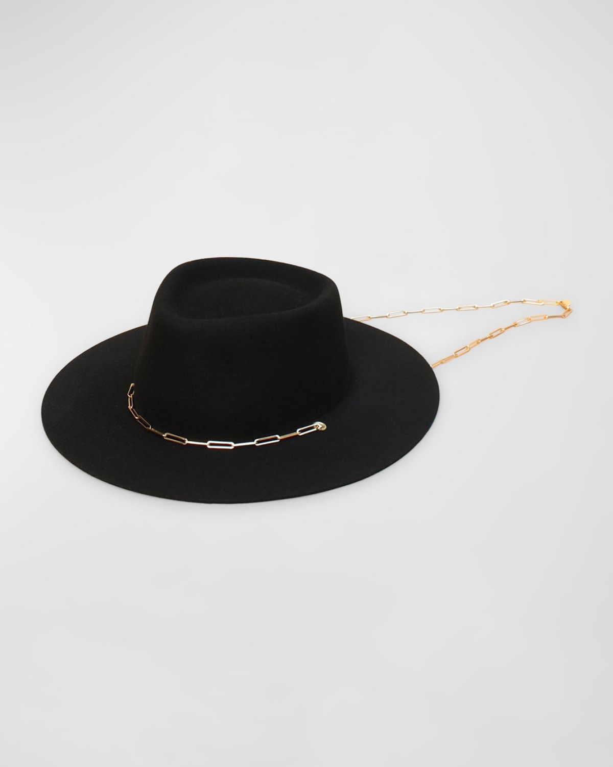 Ulysse Merino Wool Fedora With Chain