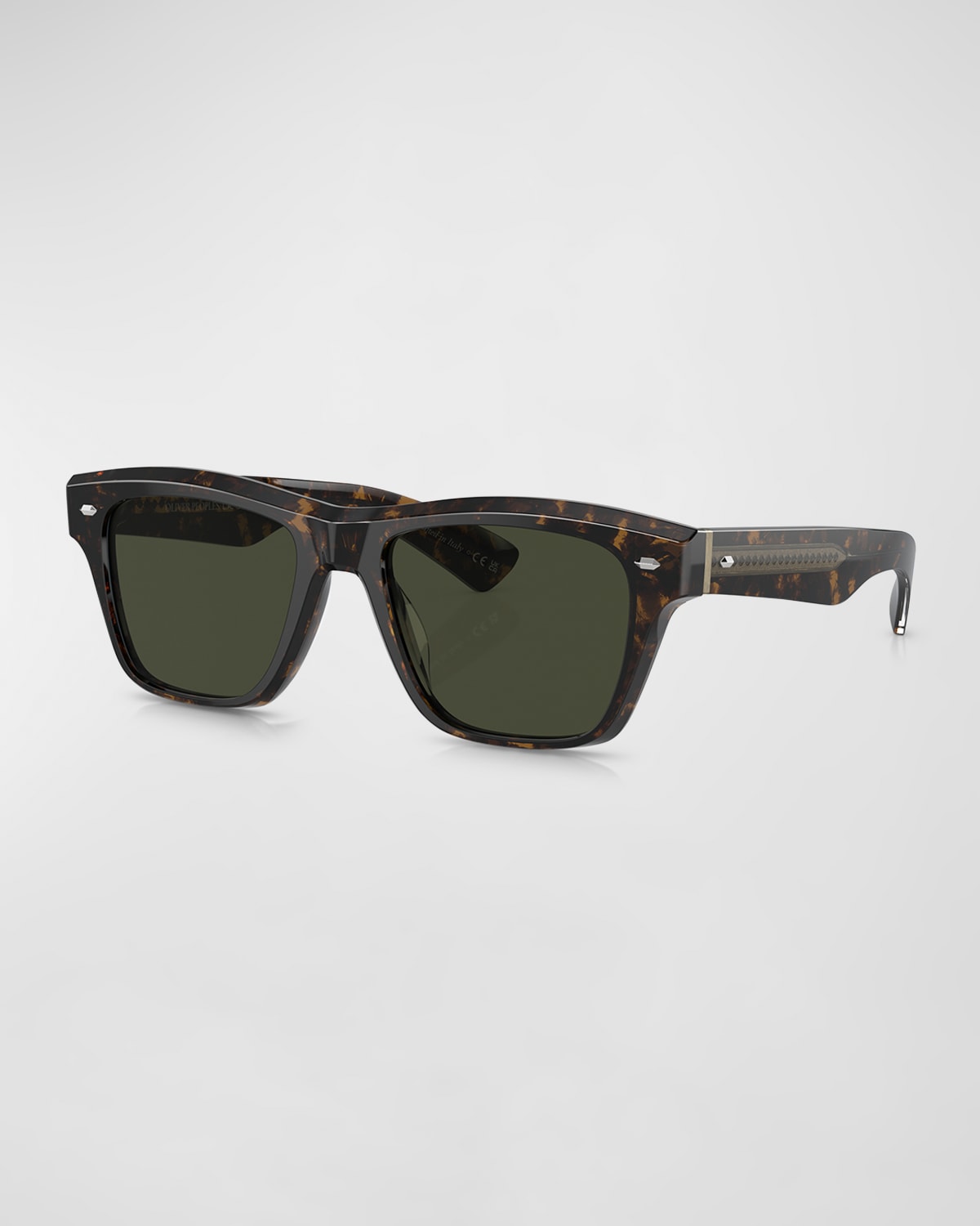 Oliver Peoples Polarized Acetate Square Sunglasses In Tortoise