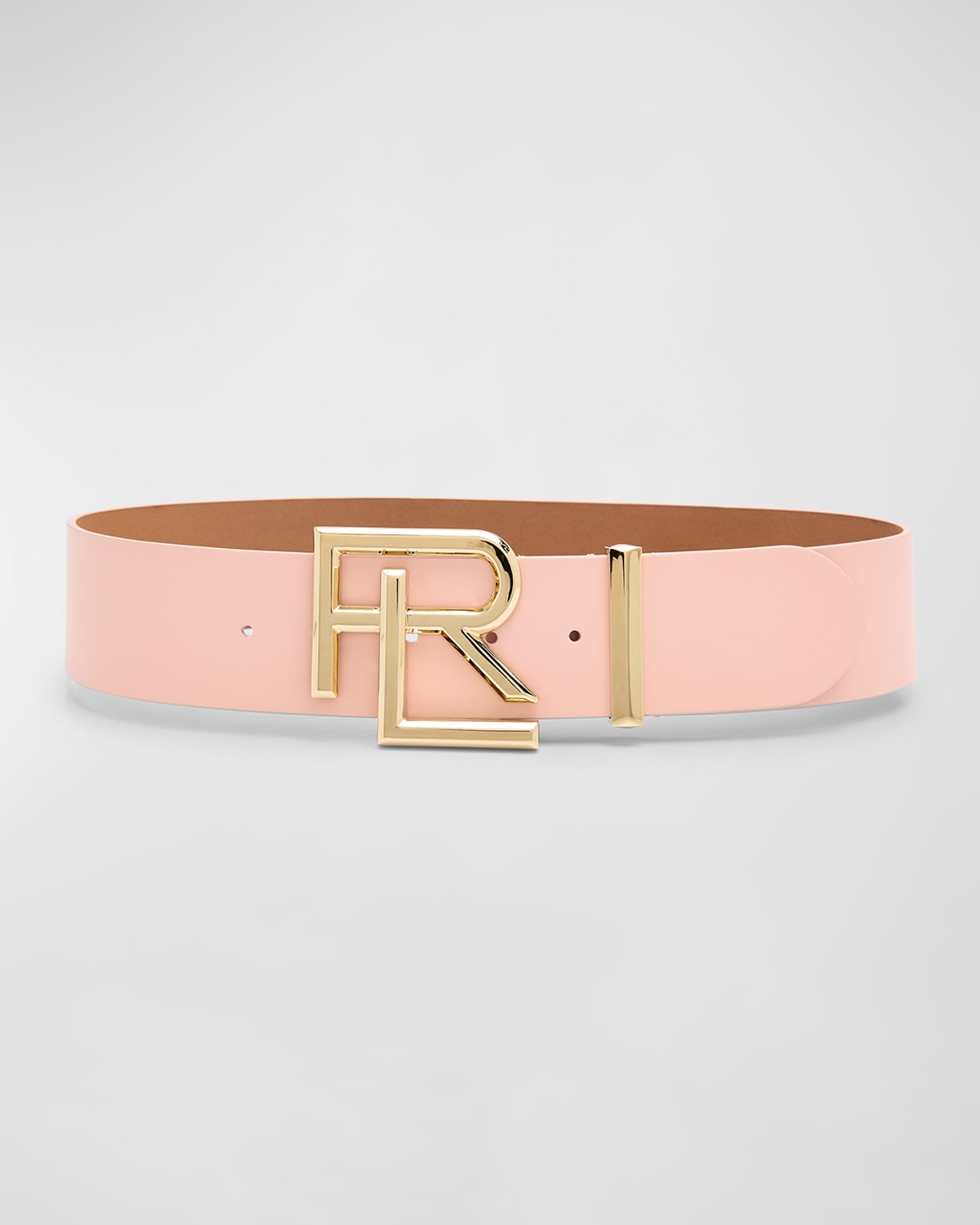 Shop Ralph Lauren Wide Leather Logo Belt In Pink