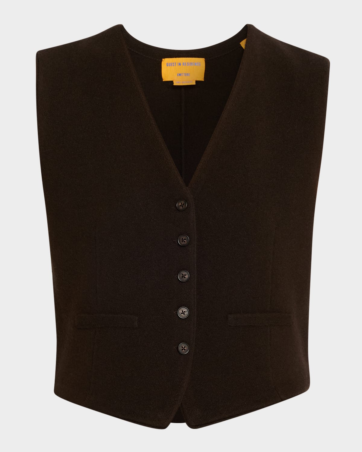 Guest In Residence Tailored Cashmere Vest
