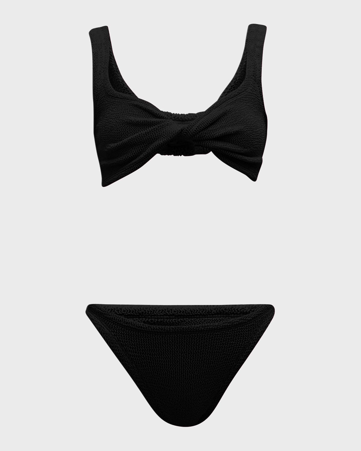 Hunza G Lurex Twist Juno Bikini In Black