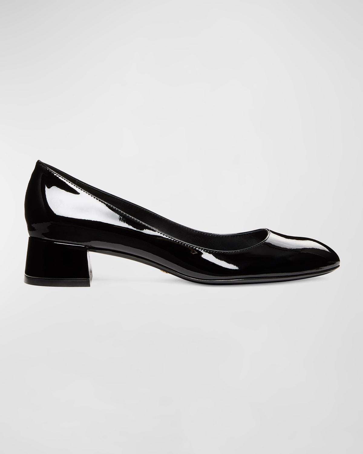 Stuart Weitzman Vivienne Patent Ballerina Pumps In Black