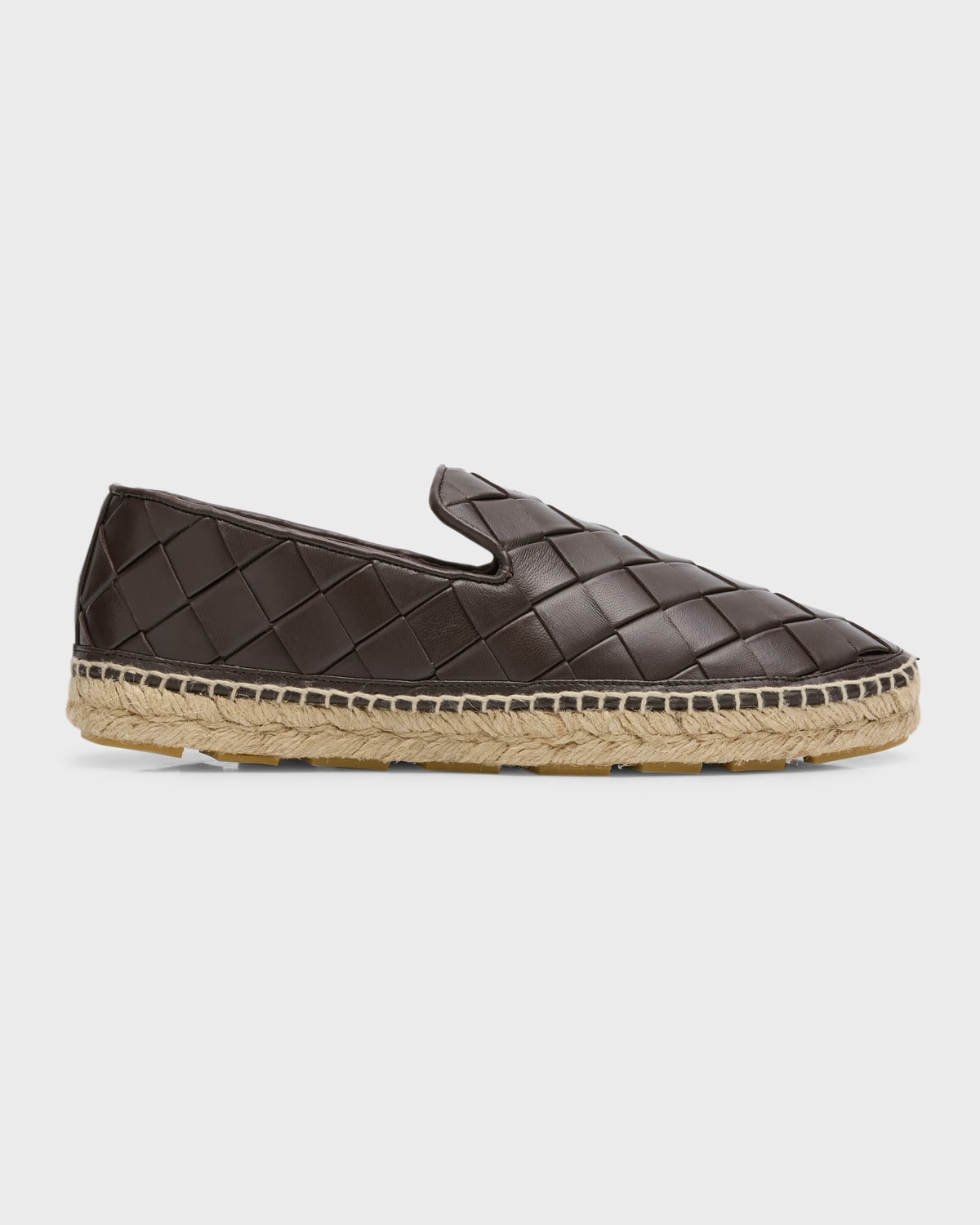 Shop Bottega Veneta Jack Woven Leather Loafer Espadrilles In 2113 Fondant