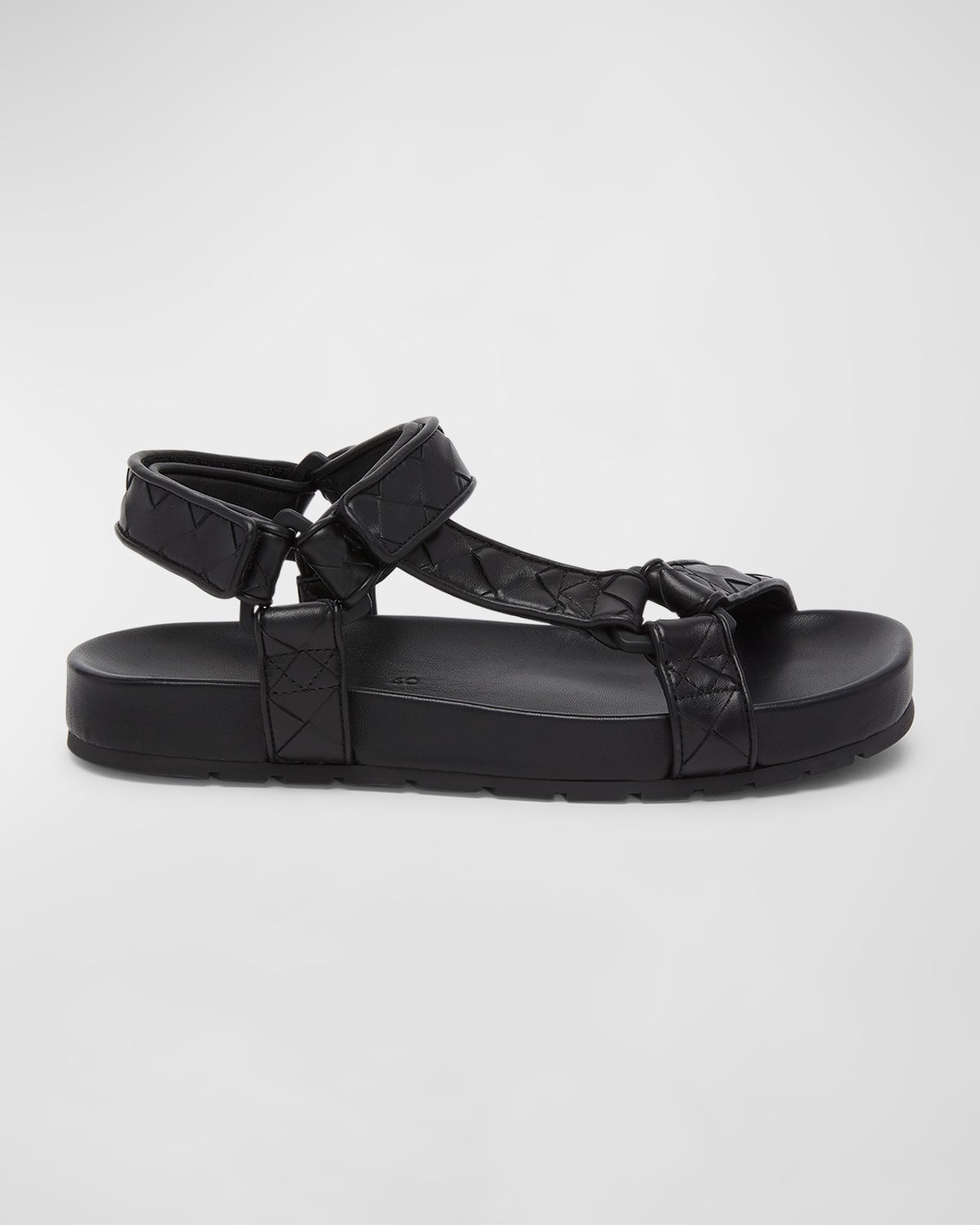 Bottega Veneta Women's Trip Leather Sandals In Black