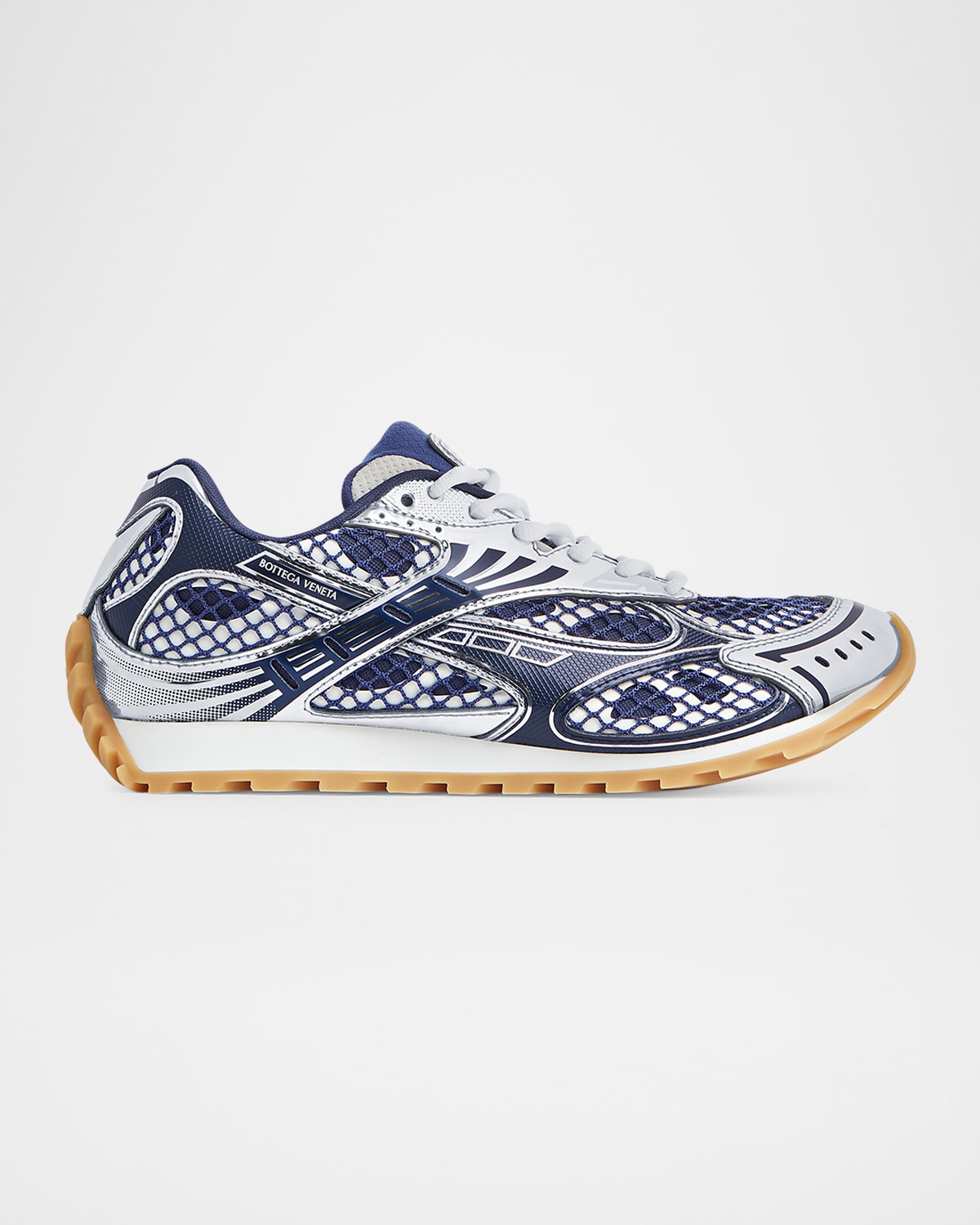 Bottega Veneta Women Orbit Low-top Sneakers In Technical Fabric In Blue