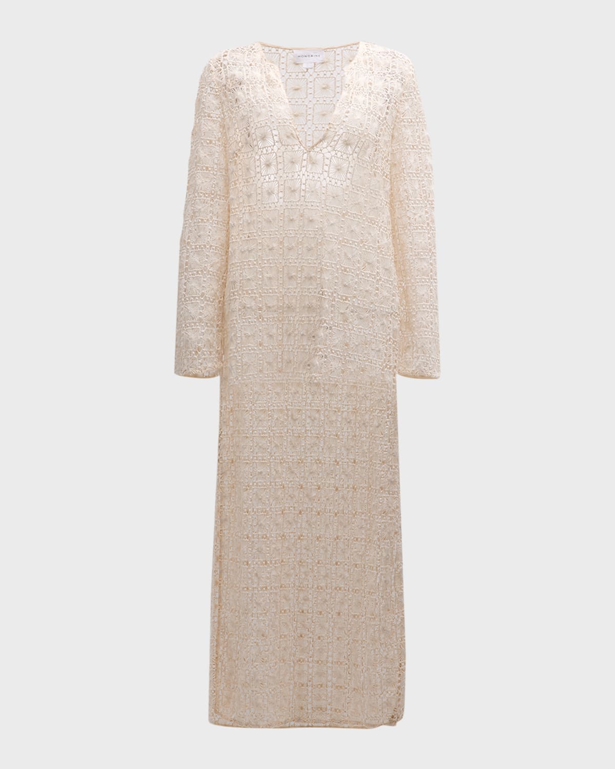 Honorine Harlow Crochet-knit Coverup Dress In Natural