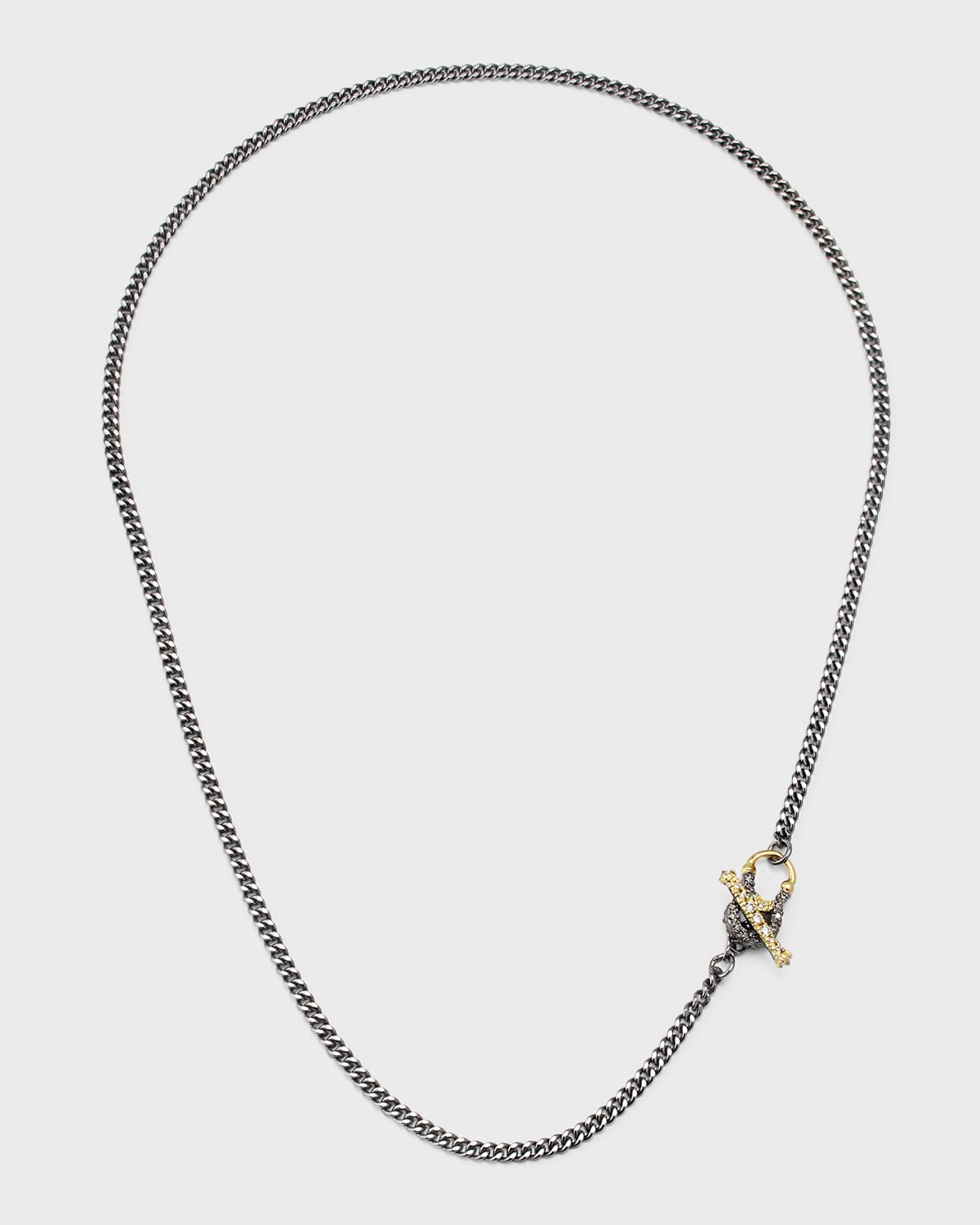 Armenta Cache Mini Buckle Convertible Necklace In Metallic
