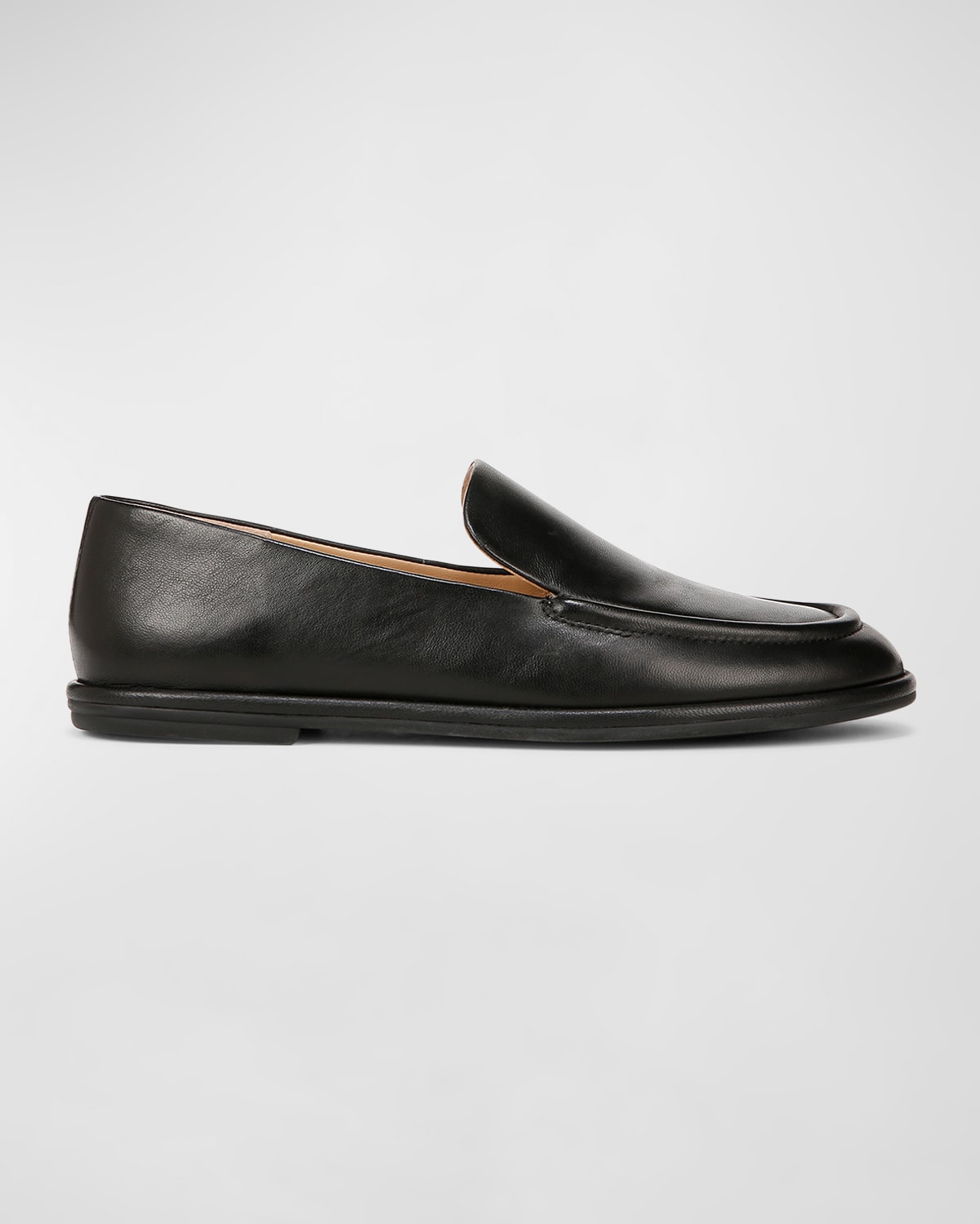 Shop Vince Sloan Lambskin Slip-on Loafers In Black