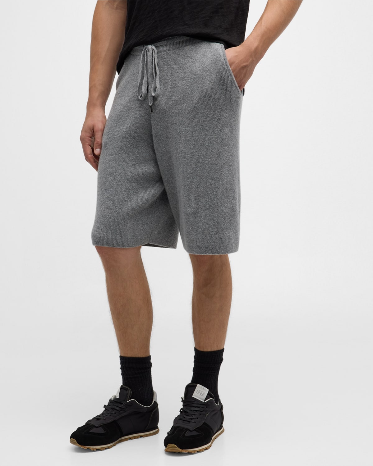 Shop Atm Anthony Thomas Melillo Men's Wool-blend Sweat Shorts In Gray
