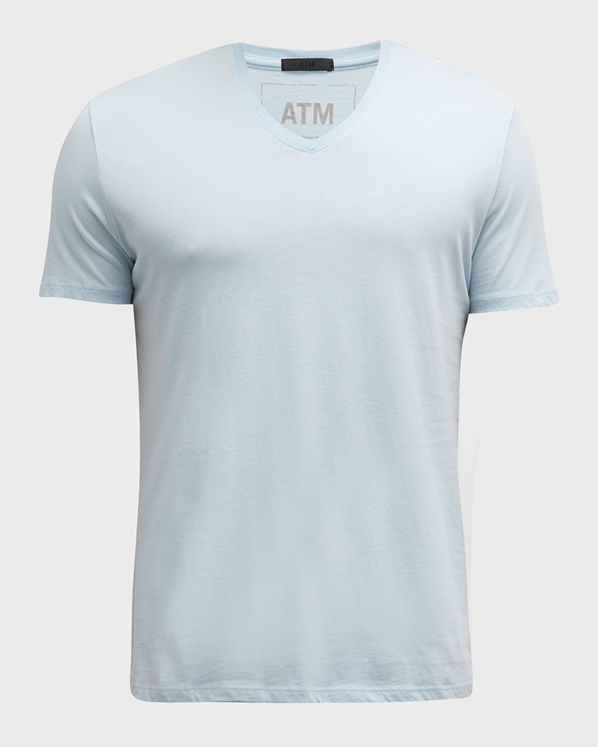 Atm Anthony Thomas Melillo Slim Fit V-neck Cotton T-shirt In Blue