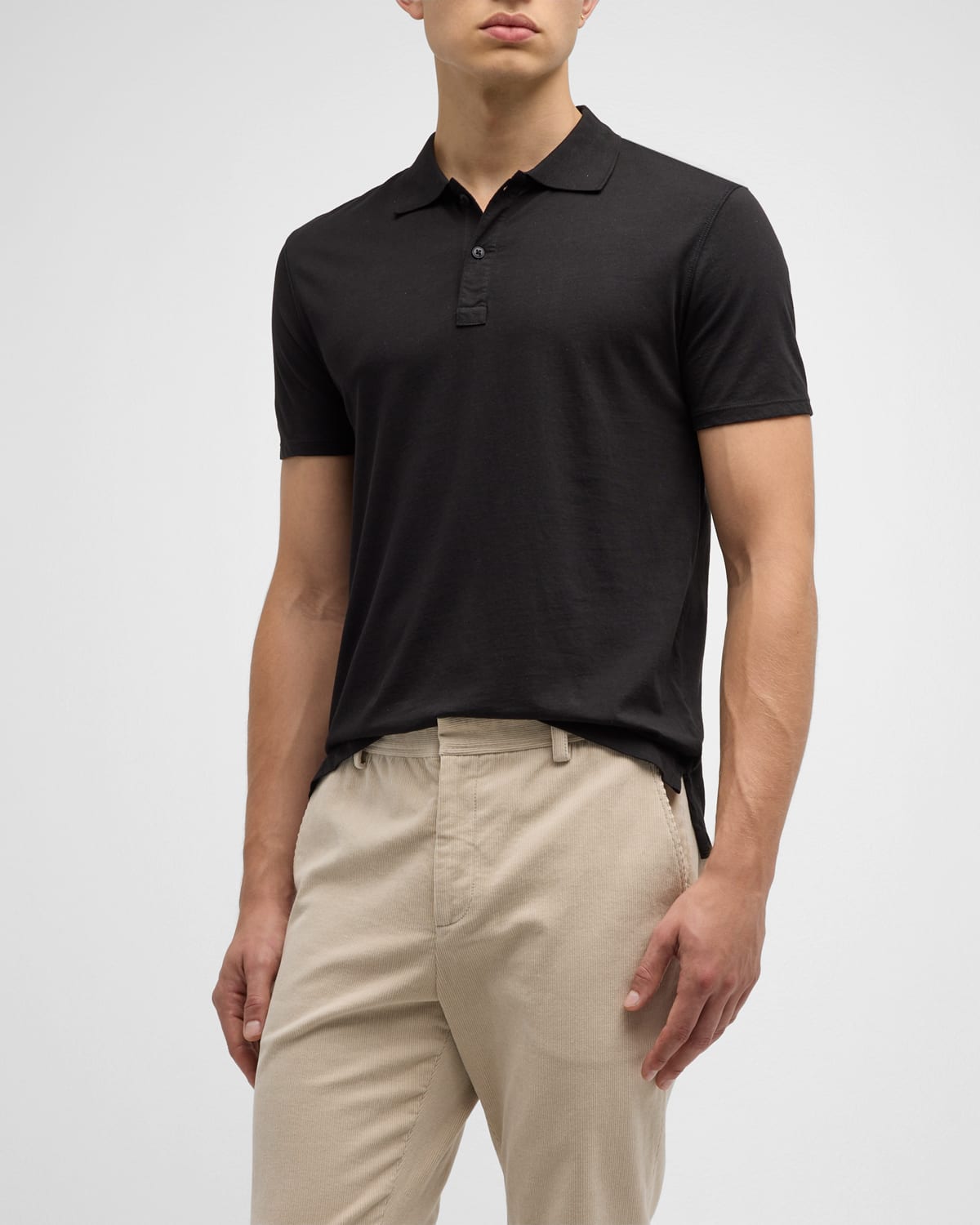 Shop Atm Anthony Thomas Melillo Men's Classic Jersey Polo Shirt In Black