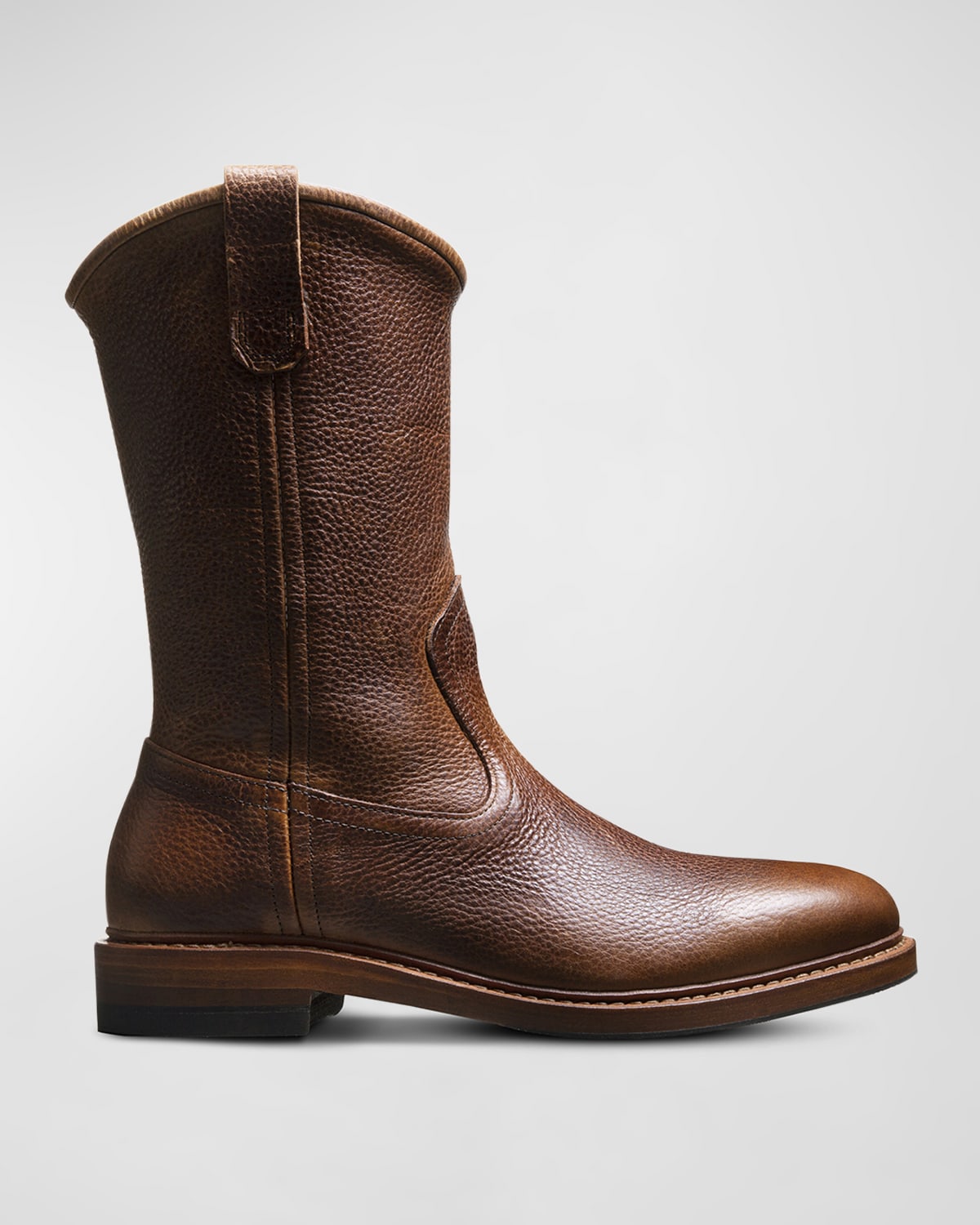 Shop Allen Edmonds Men's Dallas Leather Western Roper Boots In Brown