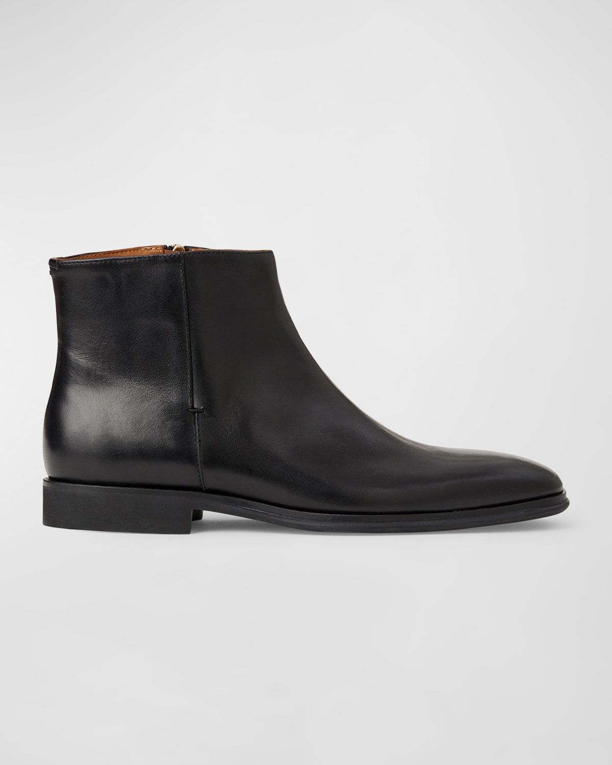 Shop Bruno Magli Men's Raging Leather Zip Ankle Boots In Black
