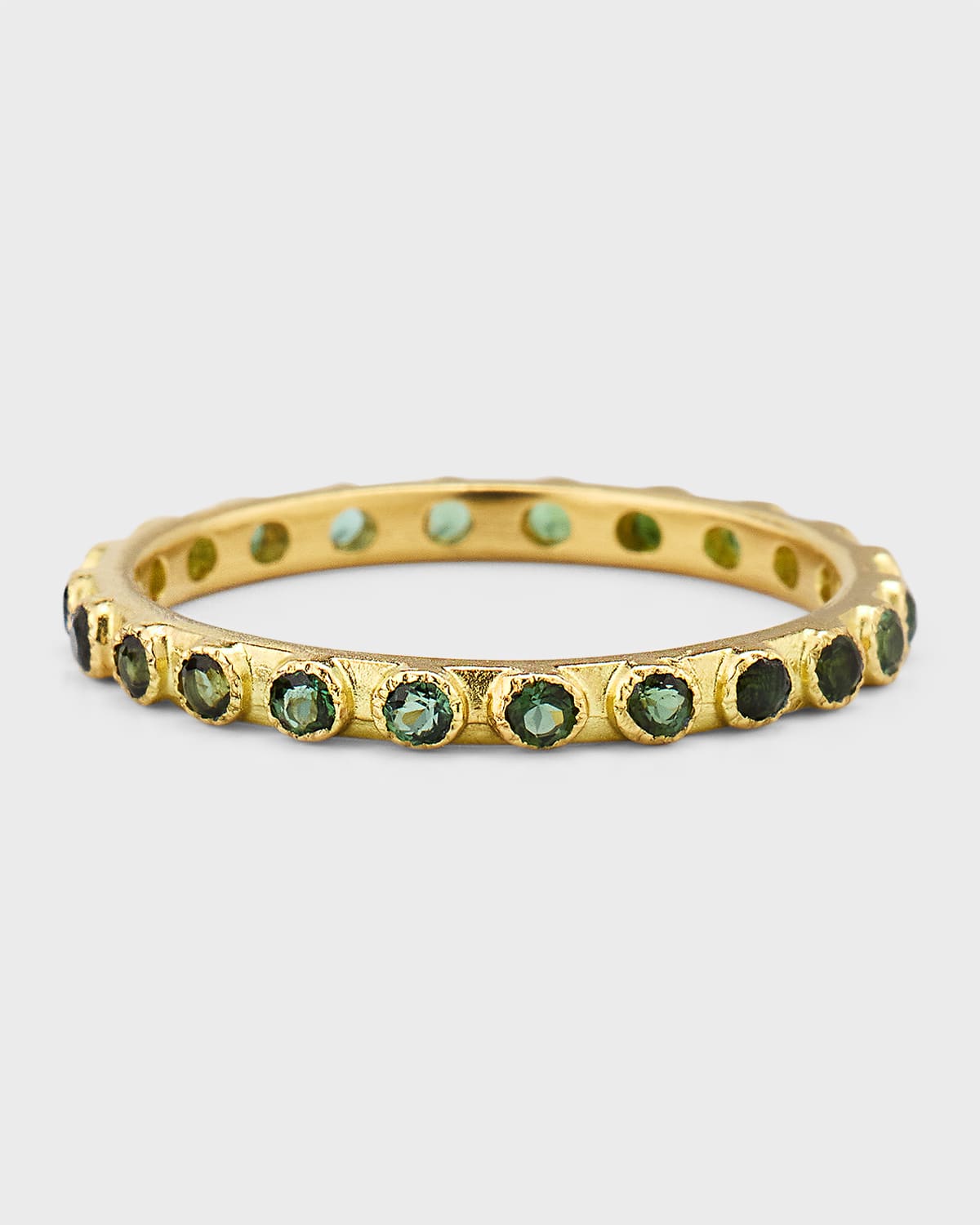 Eternity Band in Green Tourmaline, Size 7