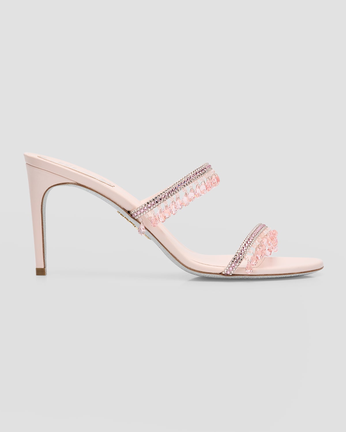 René Caovilla Crystal-embellished Sandals In Baby Peachlight R