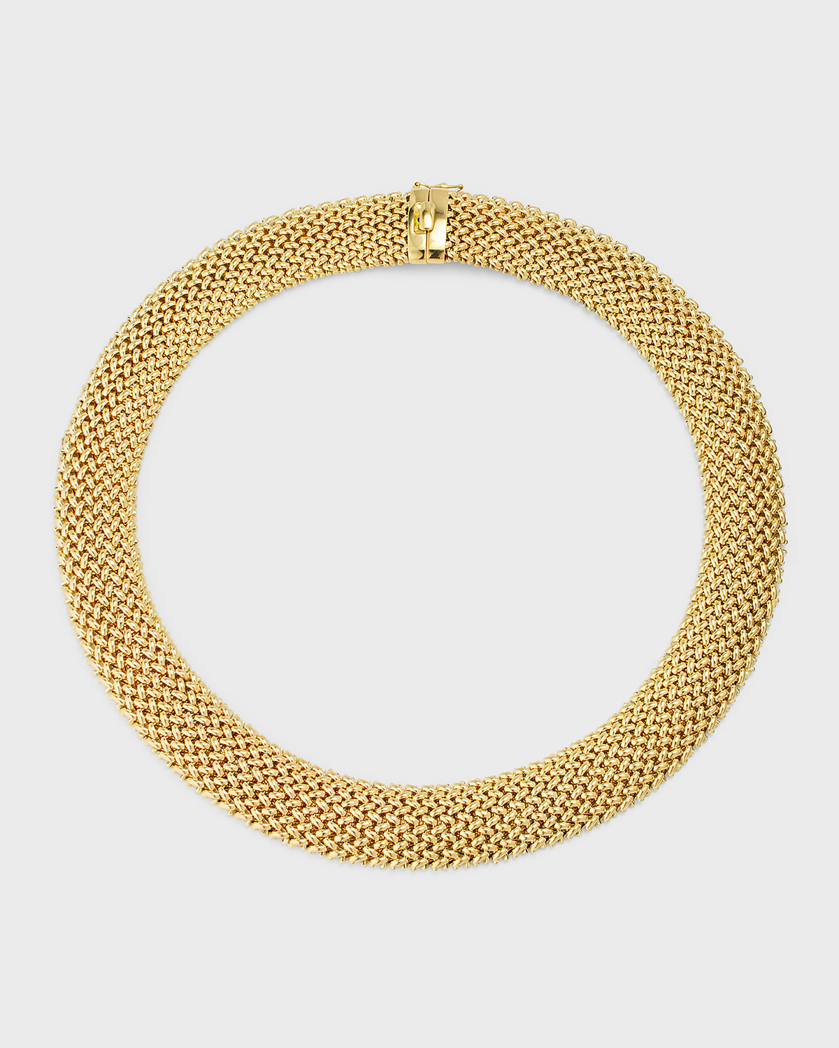 18K Yellow Gold Via Ornato Chicco Chain Necklace, 18mm