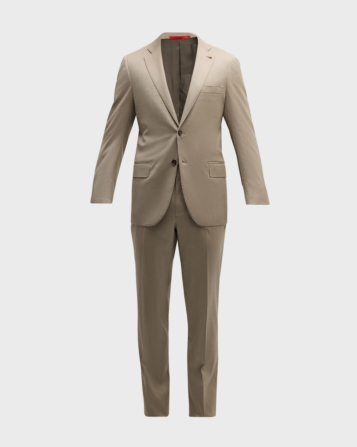 Men's Wool-Silk Herringbone Suit