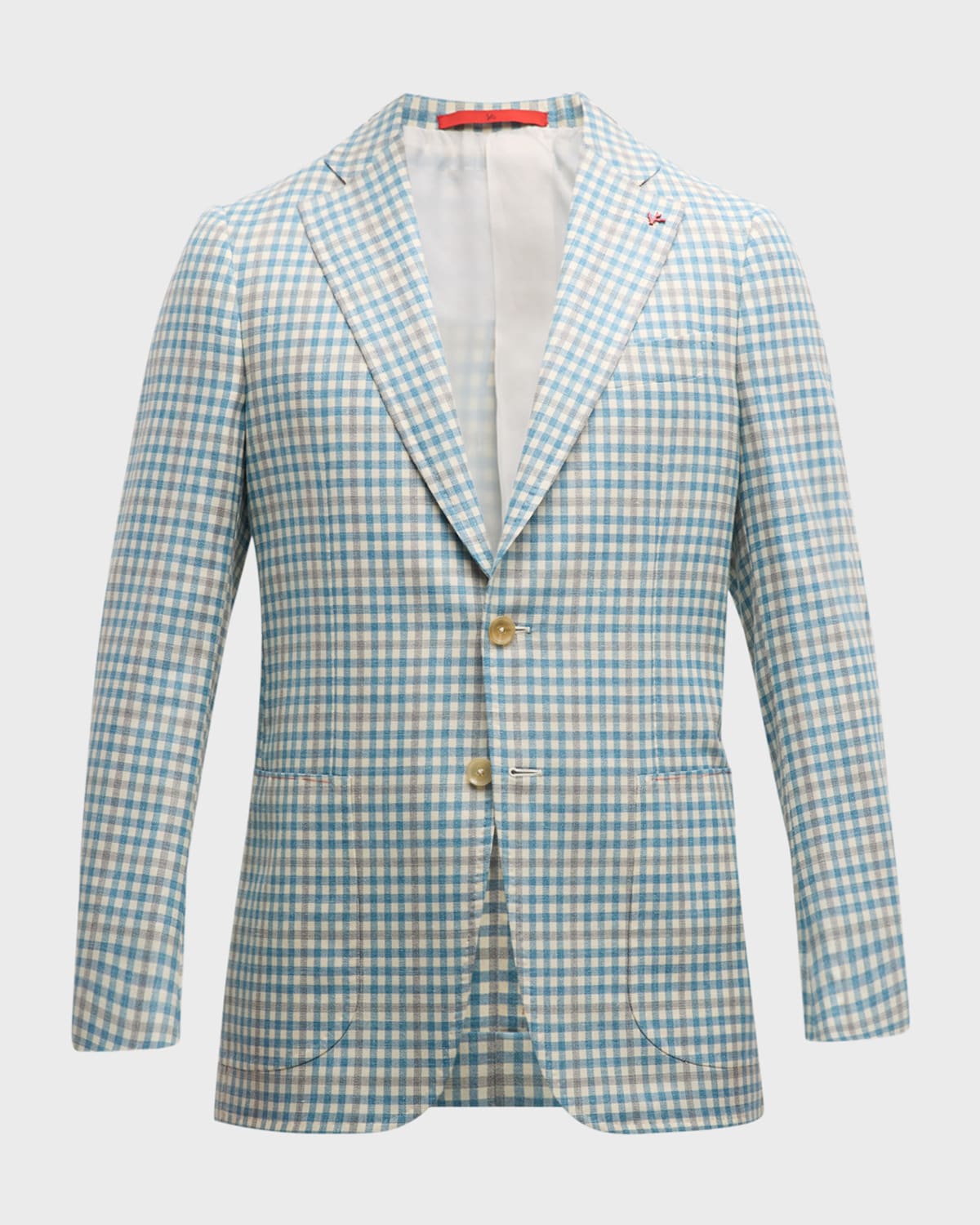Men's Check Linen-Blend Sport Coat