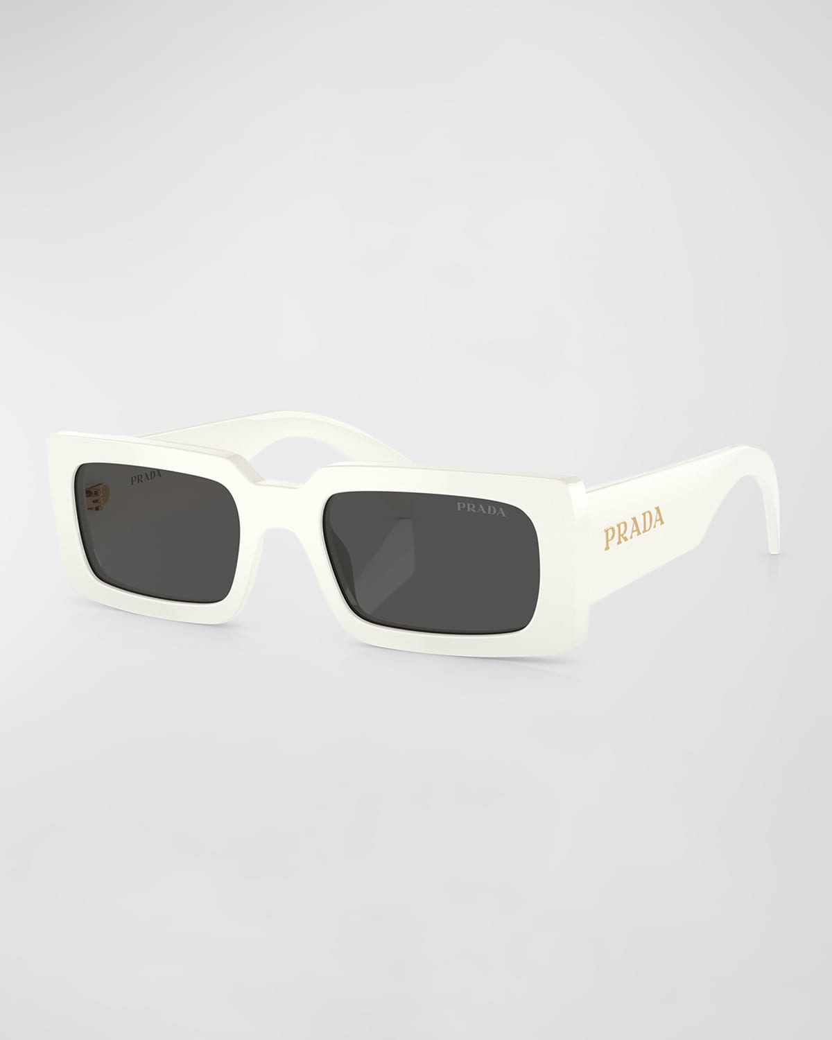 Prada Rectangular-frame Sunglasses Sunglasses In Bone