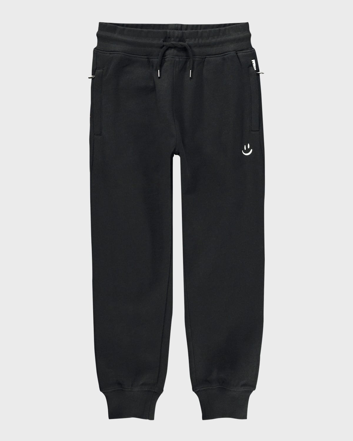 Molo Alvar Smile-embroidery Tracksuit Bottom In Black