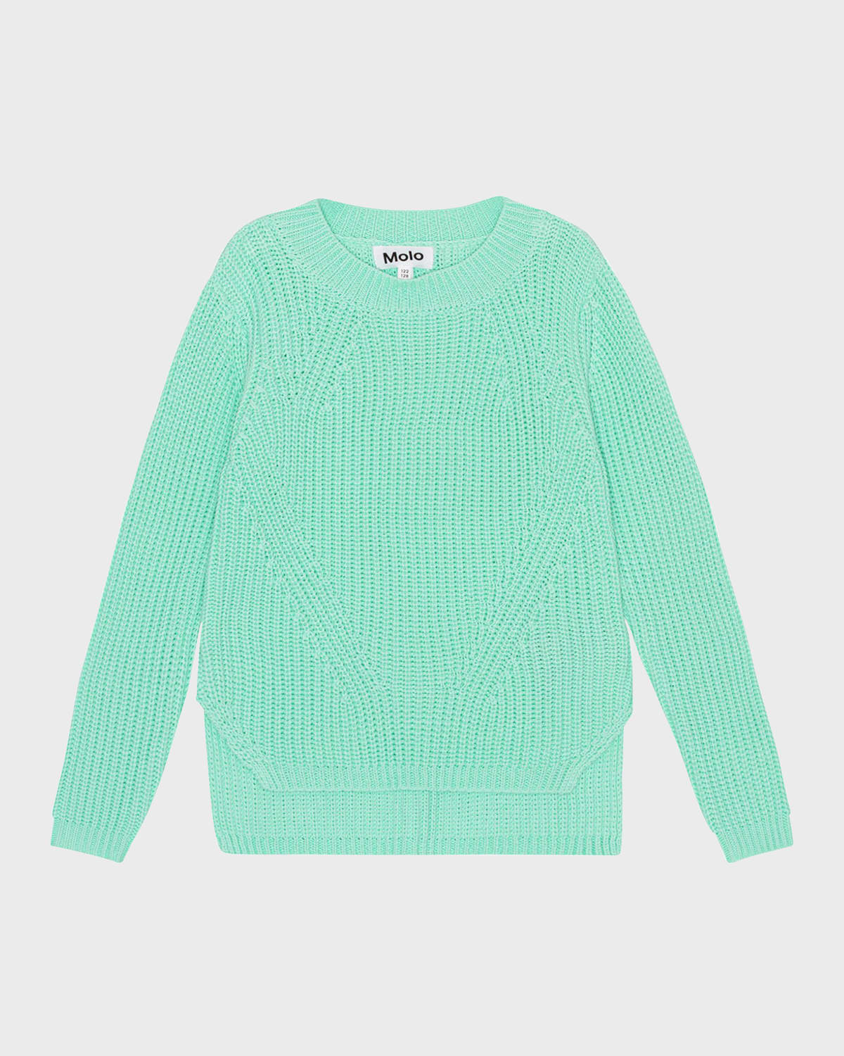 Molo Kids' Girl's Gillis Knitted Jumper In Cool Mint