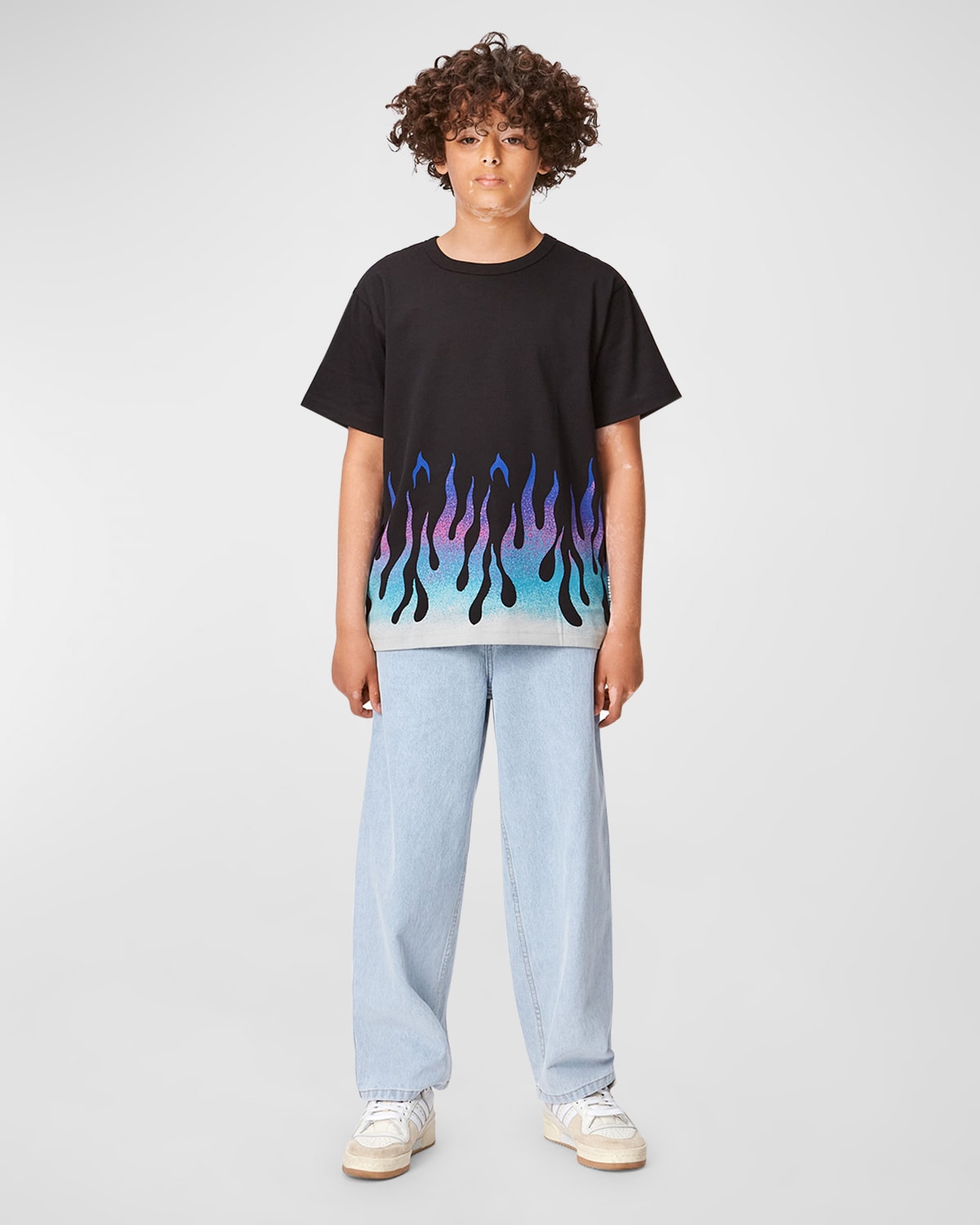 Molo Kids' Girl's Riley Flames T-shirt In Lit