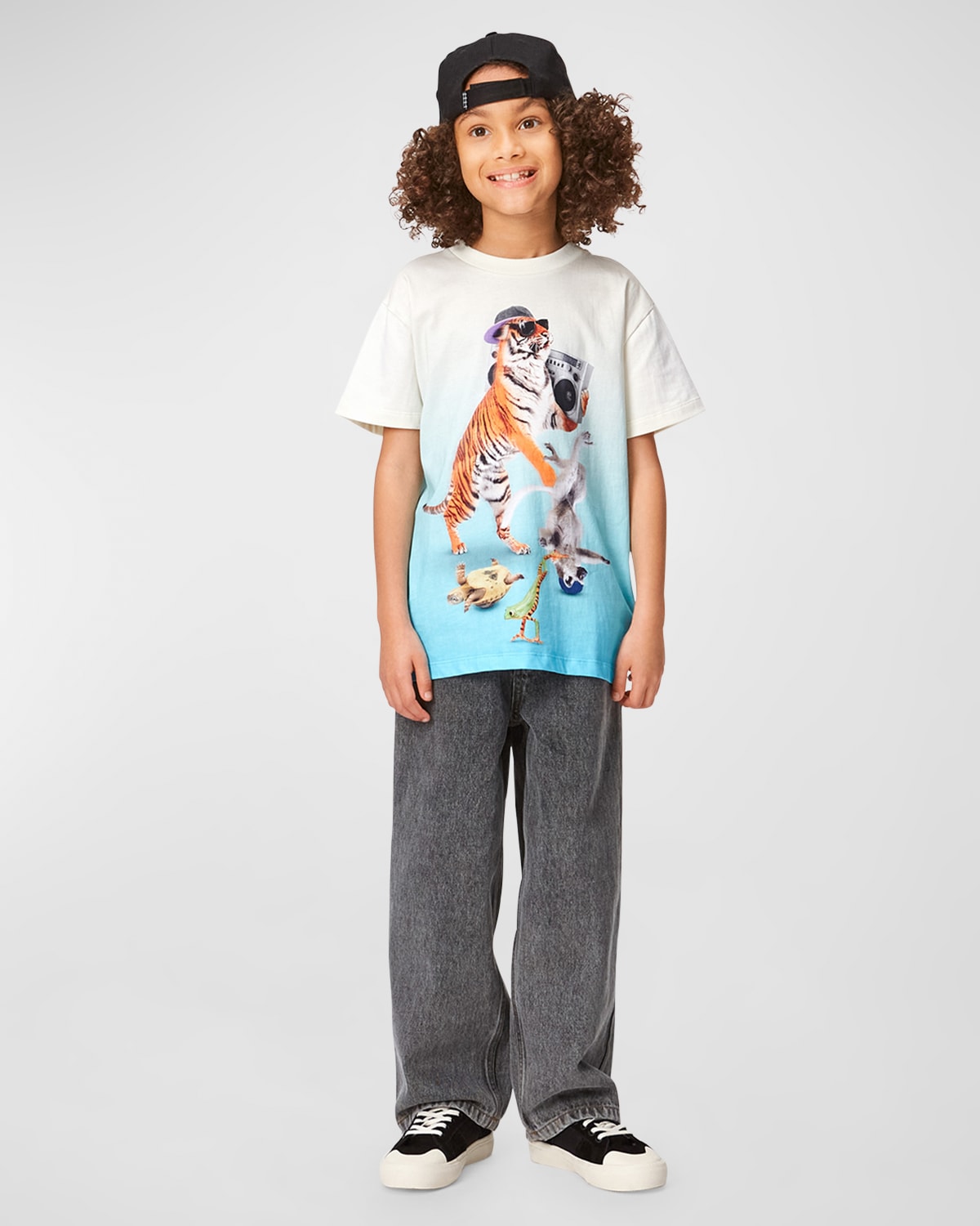 Shop Molo Boy's Roxo Dancing Animals Graphic T-shirt In Dance Animals