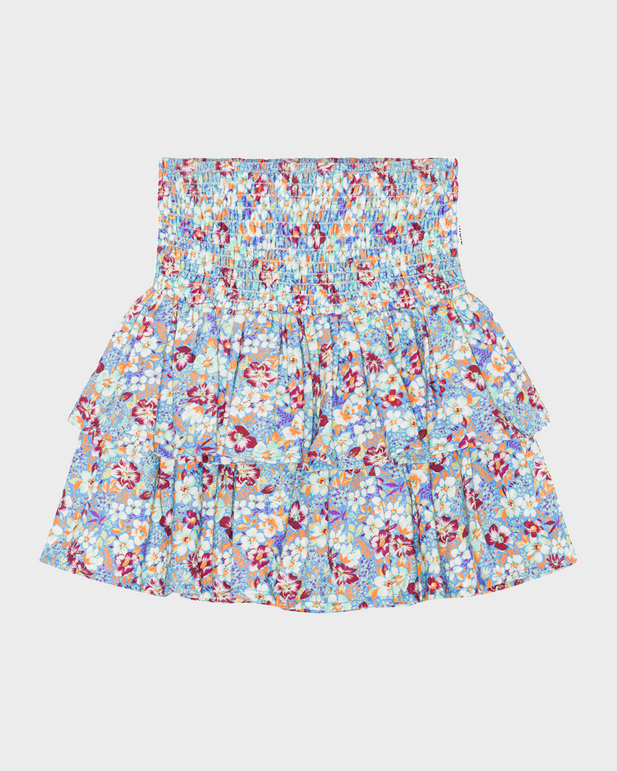 Molo Babies' Girl's Bonita Floral-print Smocked Skirt In Spring Bloom Mini