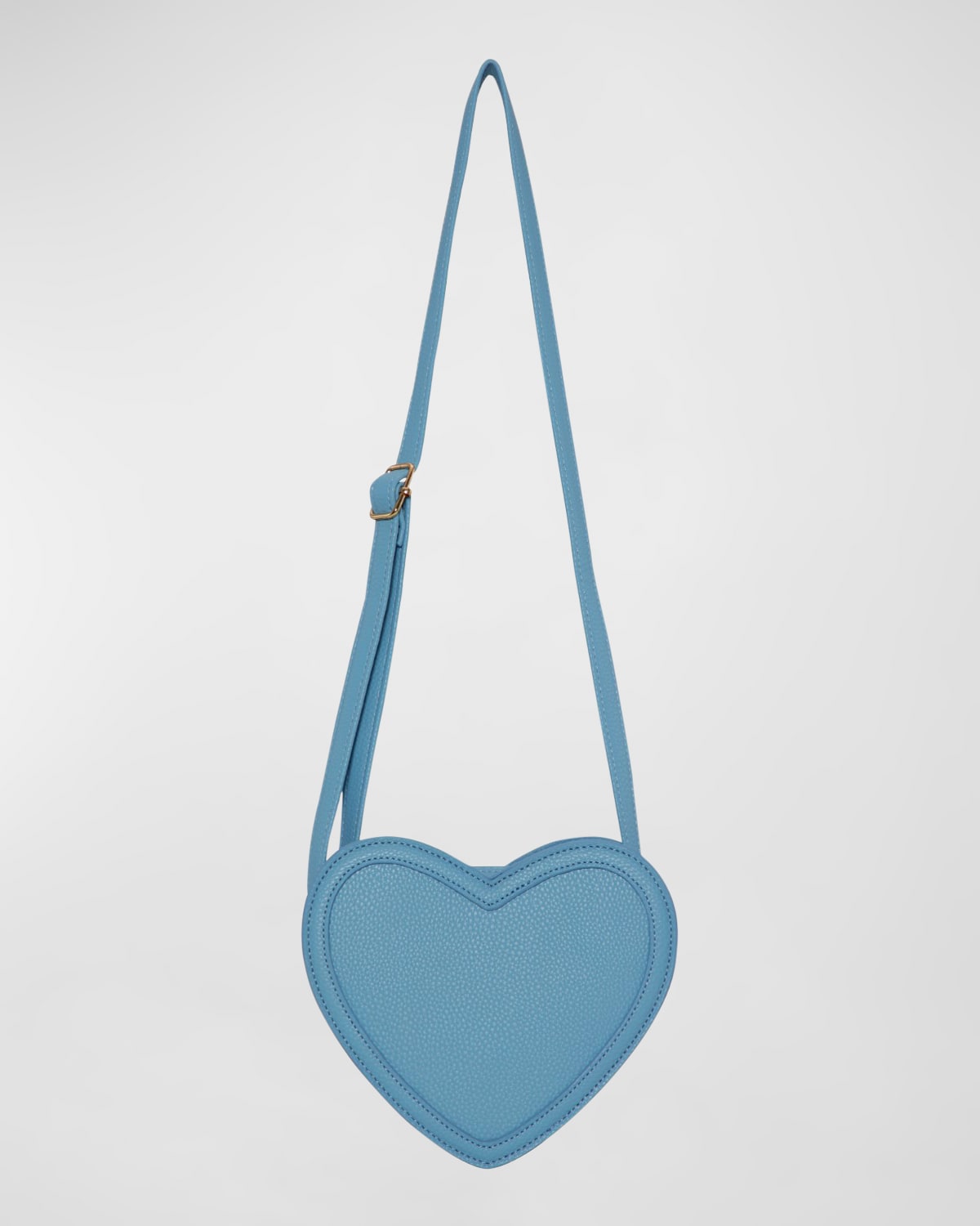Molo Kids' Girl's Heart-shaped Crossbody Bag In Forget Me Not