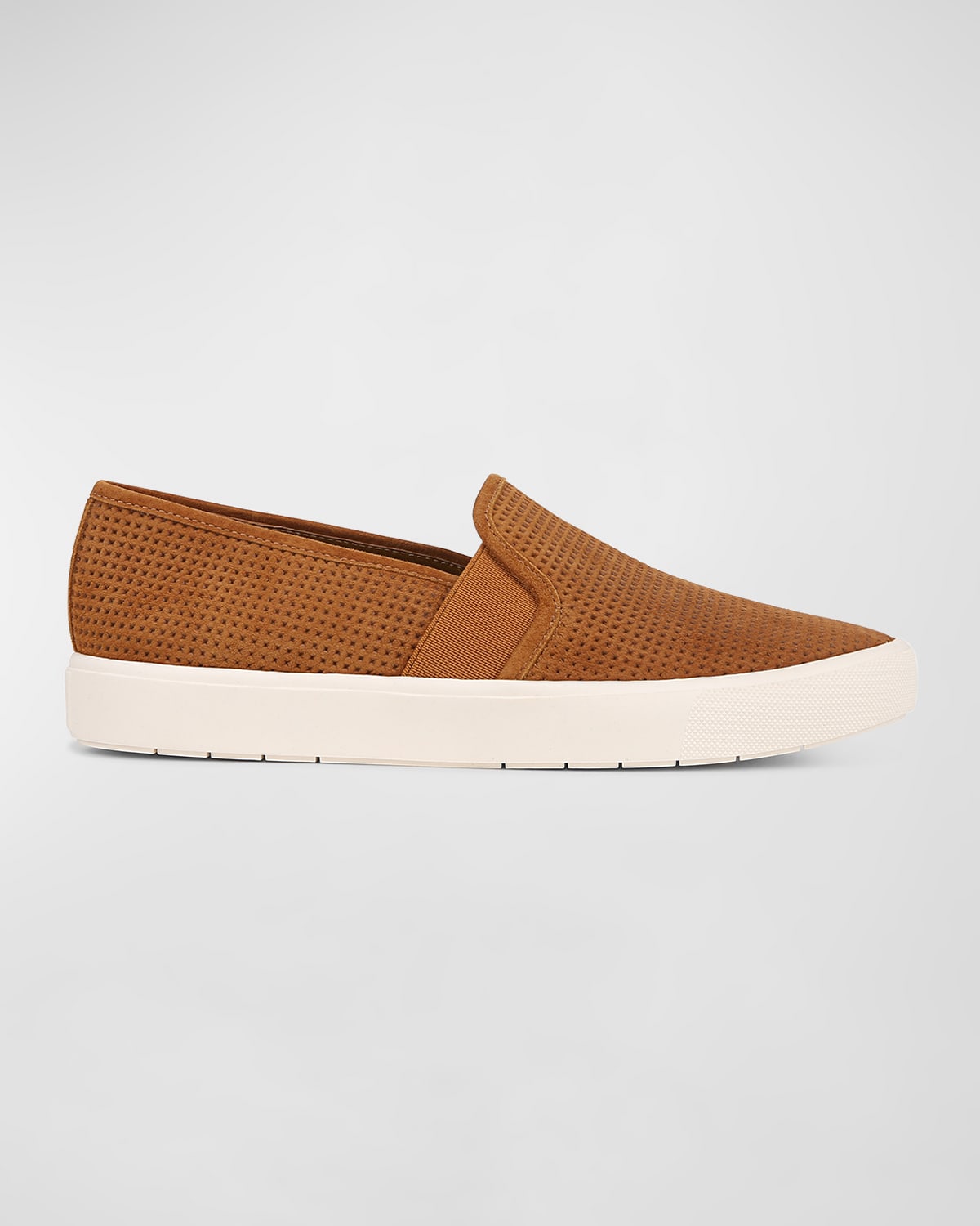 VINCE BLAIR PERFORATED SUEDE SLIP-ON trainers