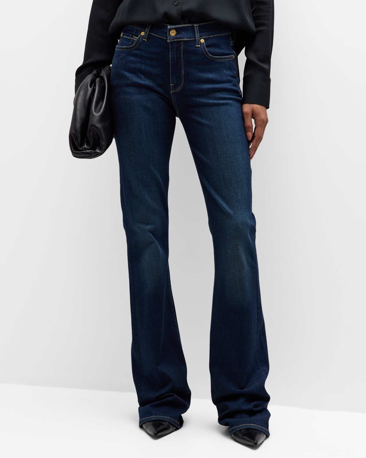 Shop 7 For All Mankind Ali Mid-rise Flare Jeans In Siltridtru