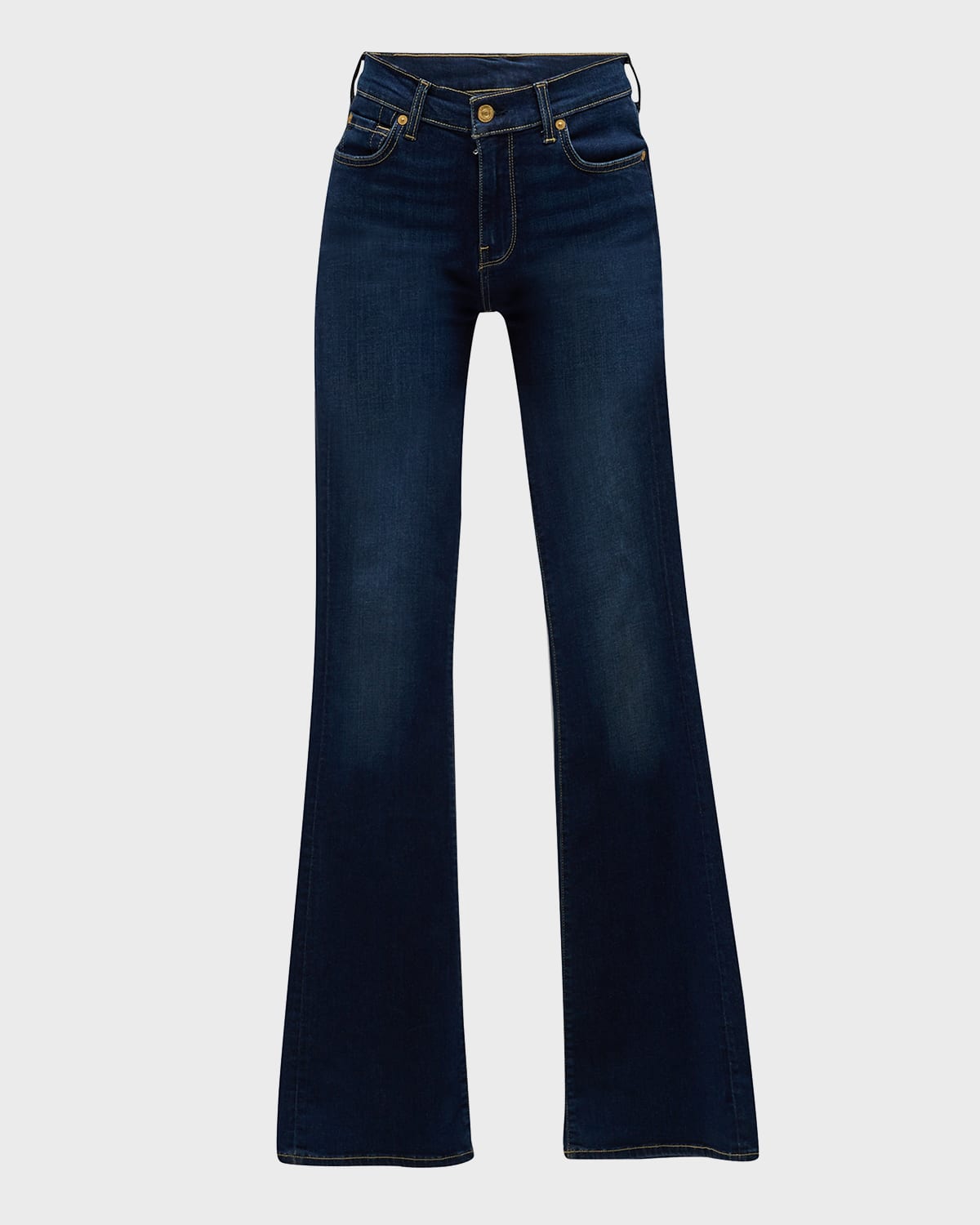 7 For All Mankind Ali Mid-rise Flare Jeans In Siltridtru
