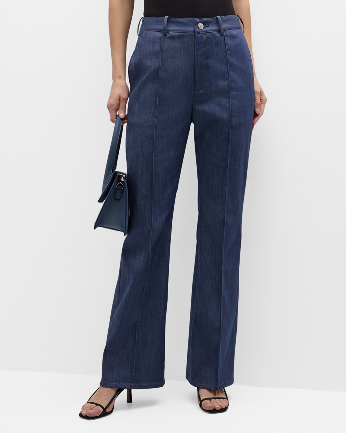 Michelle Denim Pants with Front Seam