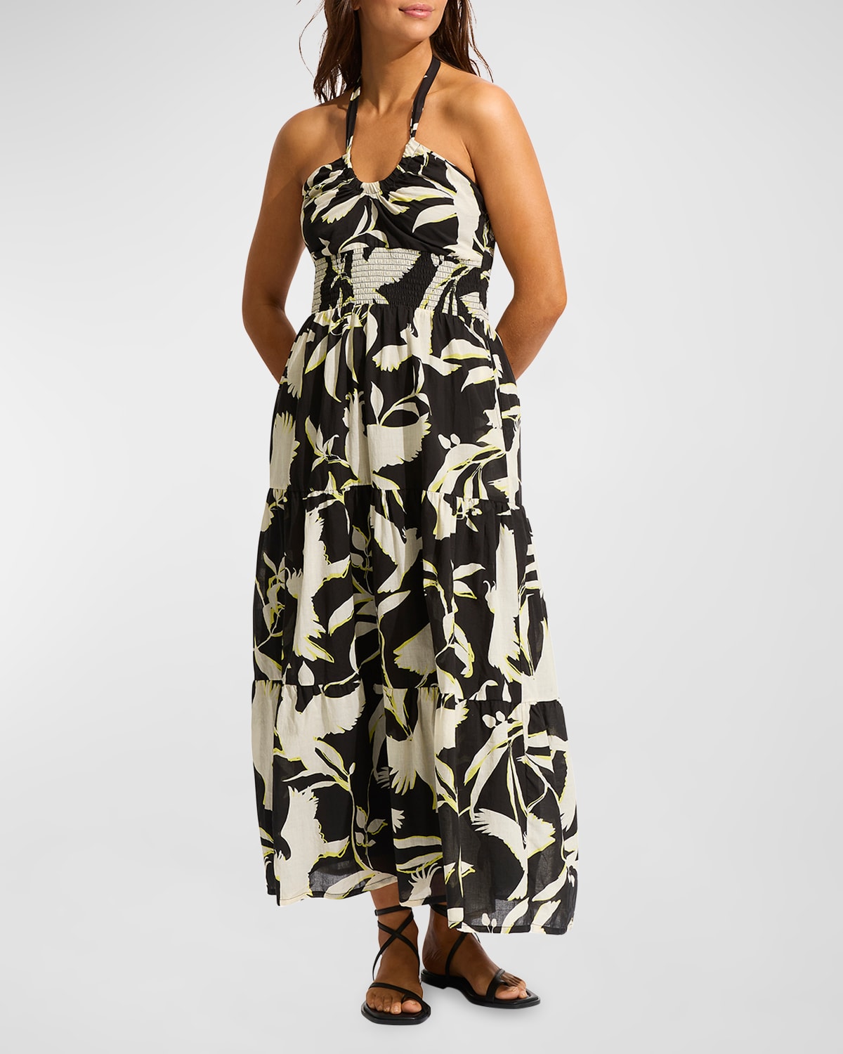 Birds of Paradise Halter Maxi Dress