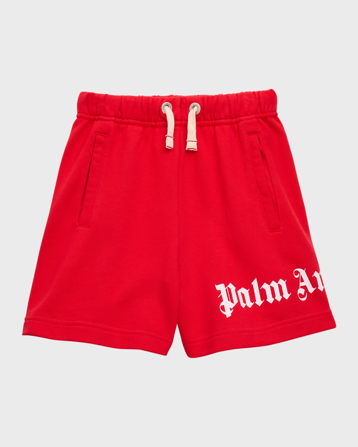 Shop Palm Angels Boy's Classic Overlogo Sweat Shorts In Red White