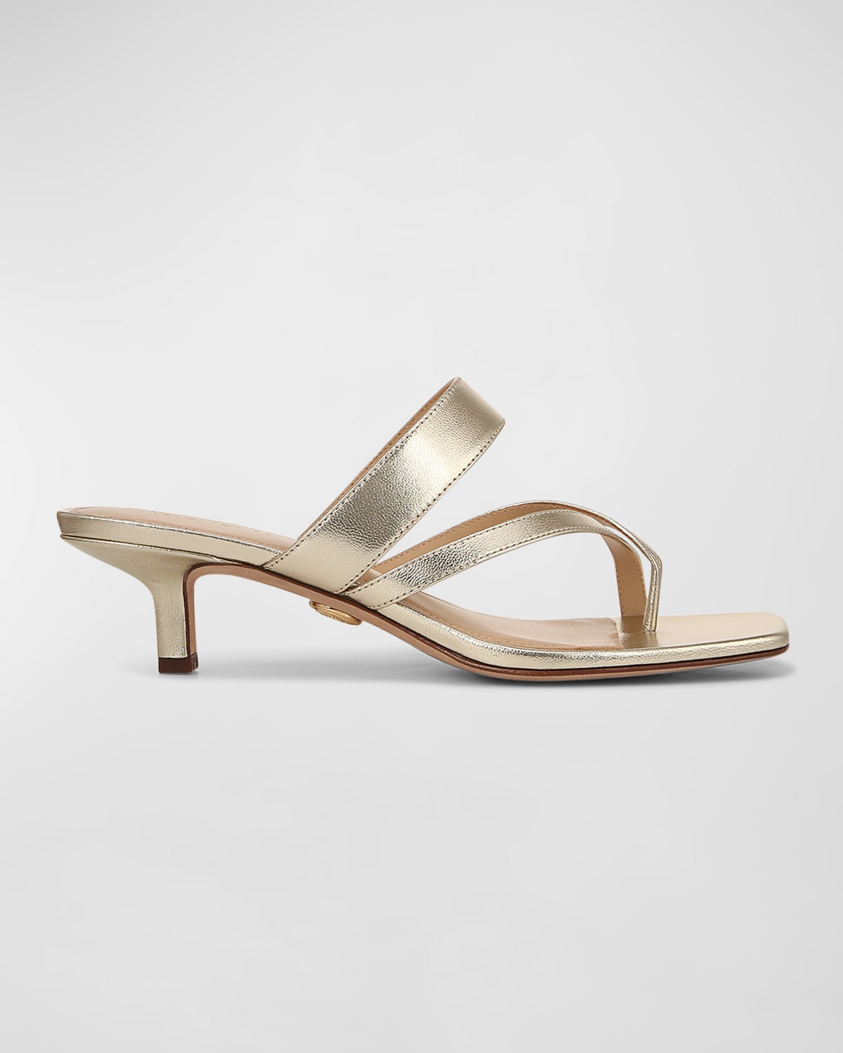 Veronica Beard Women's Alanis Strappy Slip On Mid Heel Sandals In Platinum