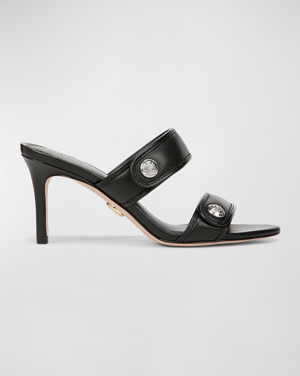 Shop Veronica Beard Sona Woven Leather Slide Sandals In Black