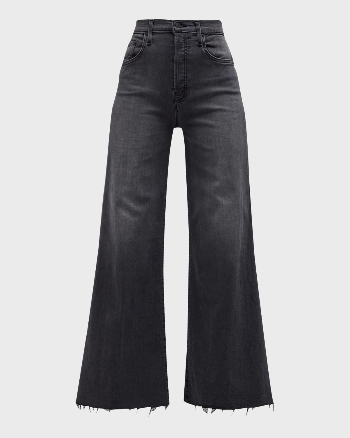 Mother The Tomcat Roller Frayed Wide Leg Jeans In Dancing In The Mo