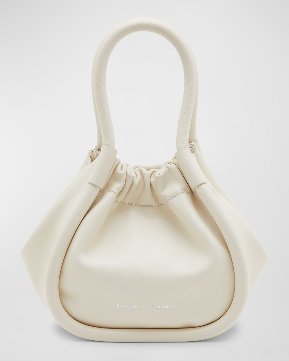 Proenza Schouler Xs Ruched Leather Tote Bag In 105 Ivory