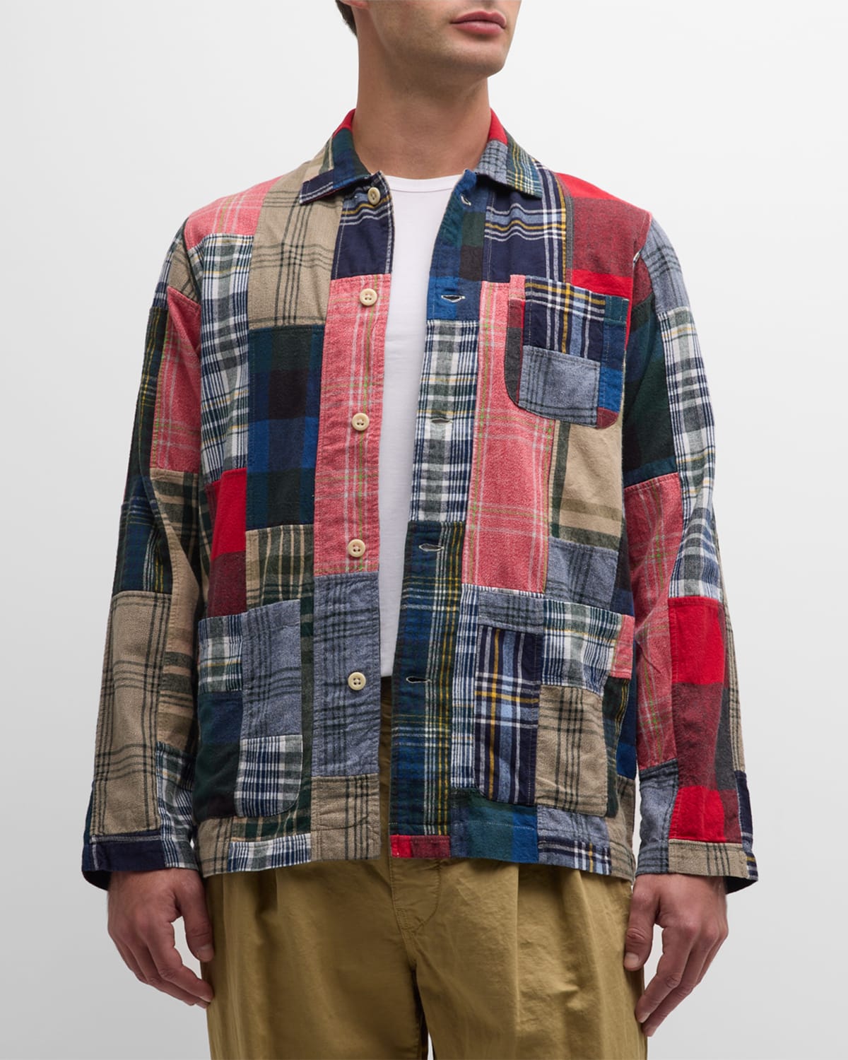 Overshirt with madras pattern
